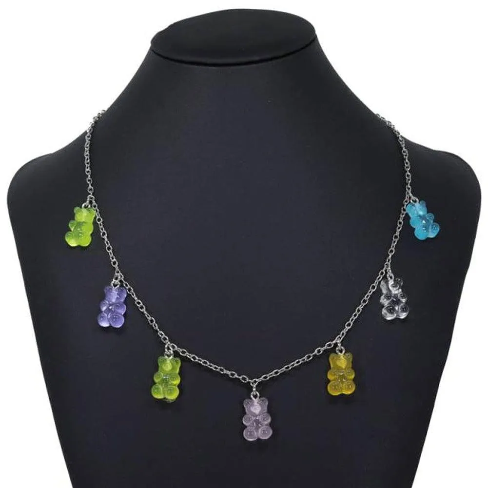 Sky Madrid Teddy Bear Pendant Necklace