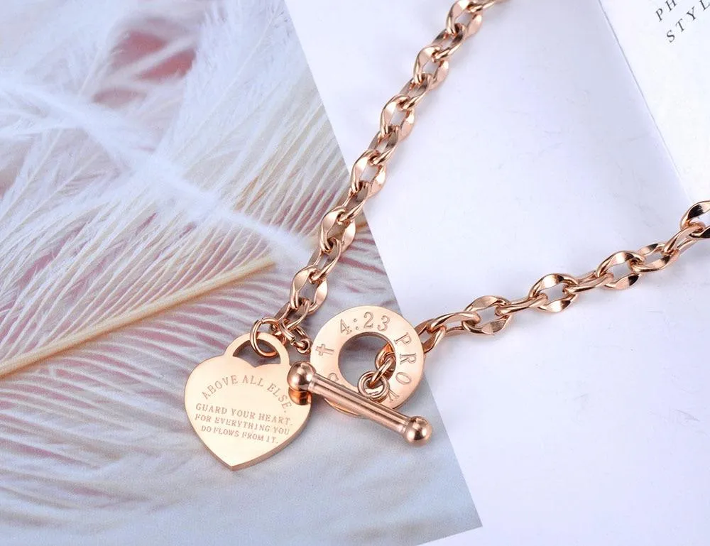 Stainless Steel Classic Love Charm Pendants For Women