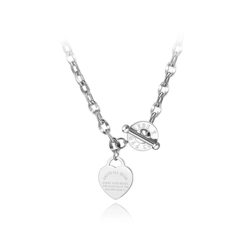 Stainless Steel Classic Love Charm Pendants For Women