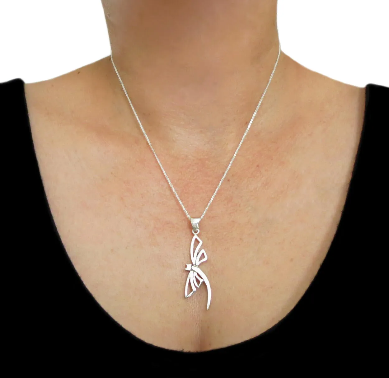 Sterling Silver Dragonfly Pendant