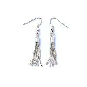 Sterling Silver Tassel Hook Earrings