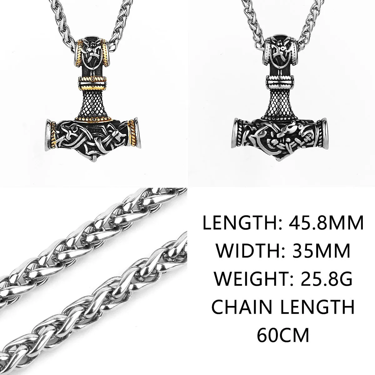 Stormbreaker Hammer - Viking Pendant Necklace by The Nevermore