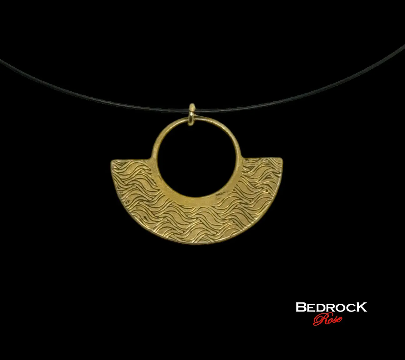 Stylish Wave Medallion Pendant | Boho Chic Jewelry