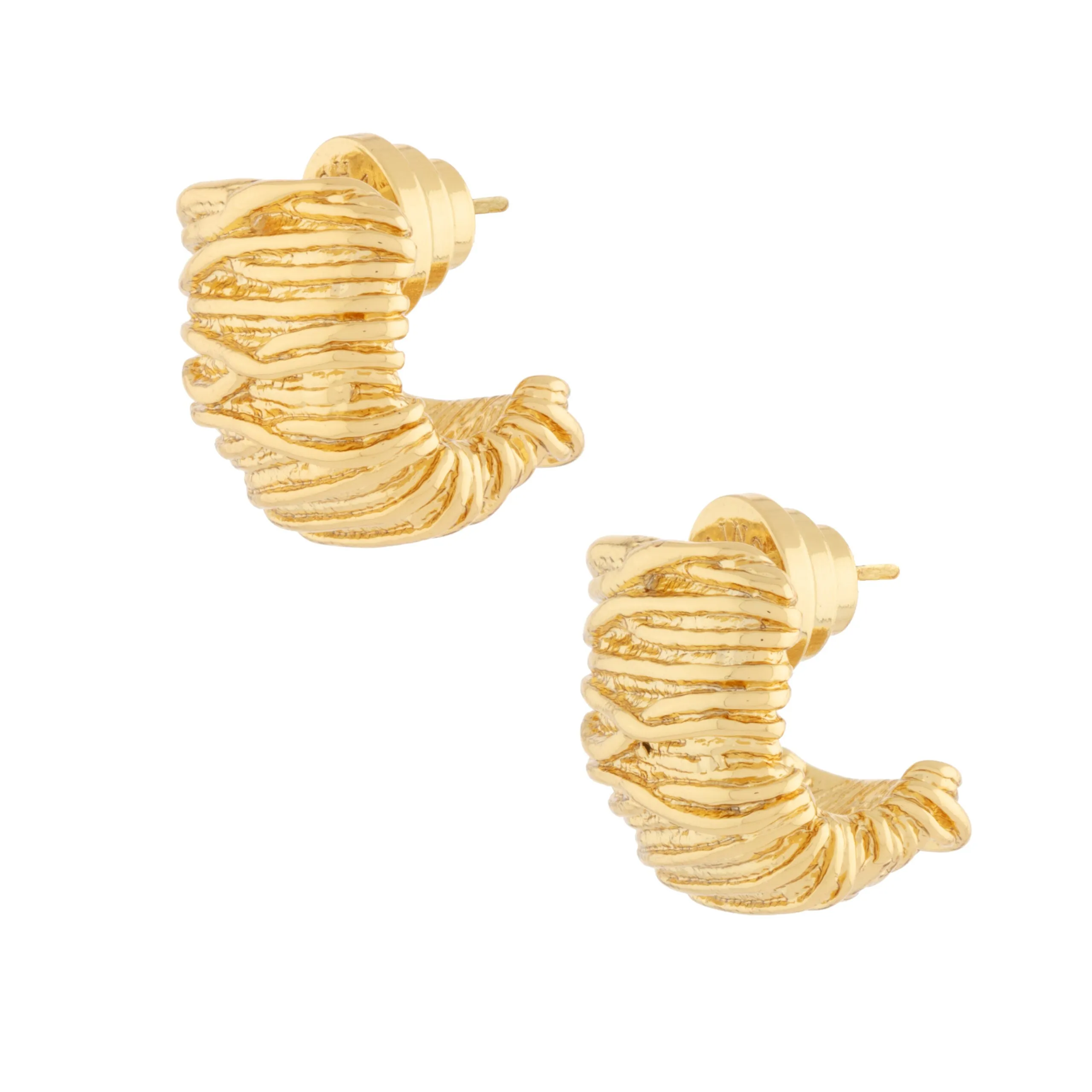 Talis Chains Gold Textured Nugget Earrings