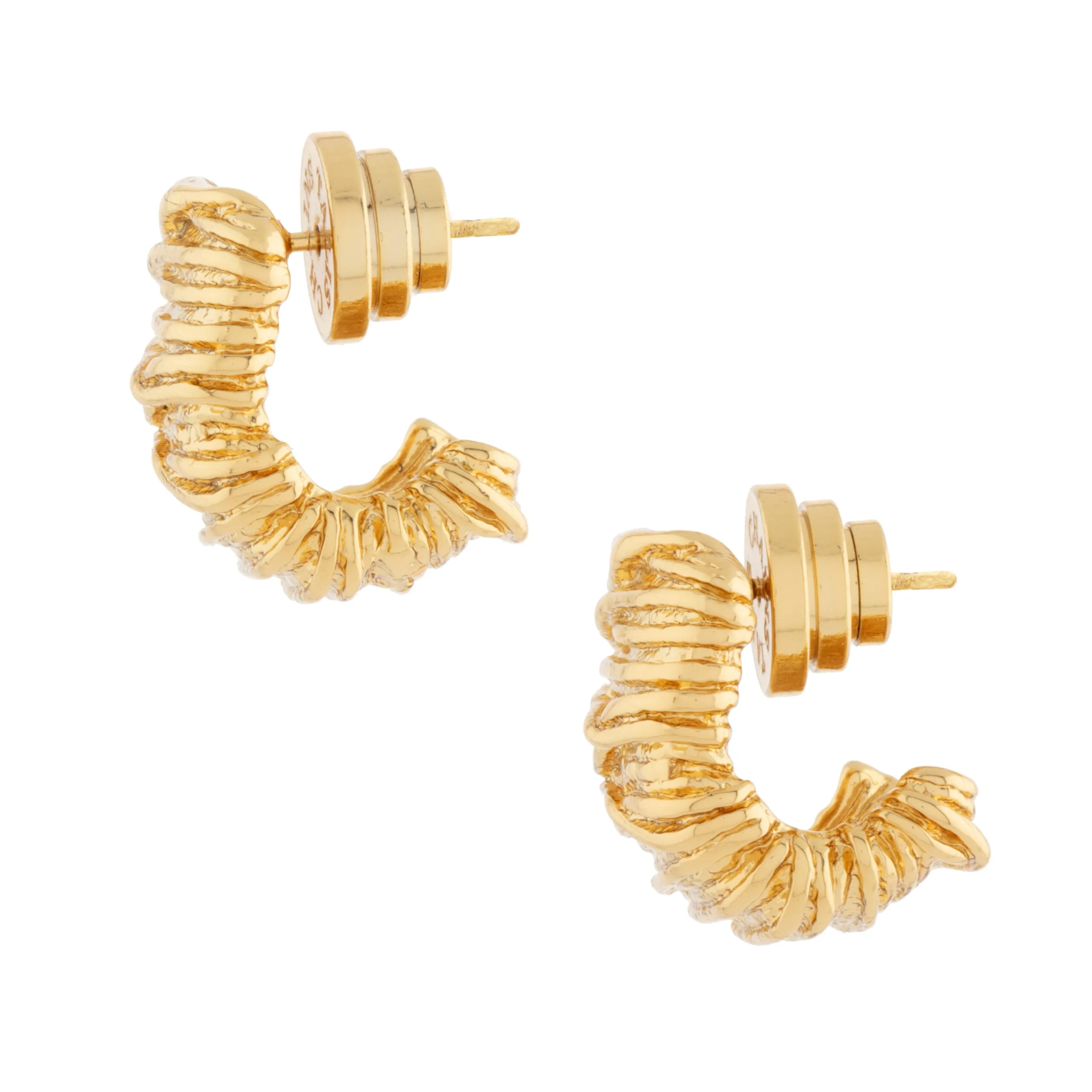Talis Chains Gold Textured Nugget Earrings