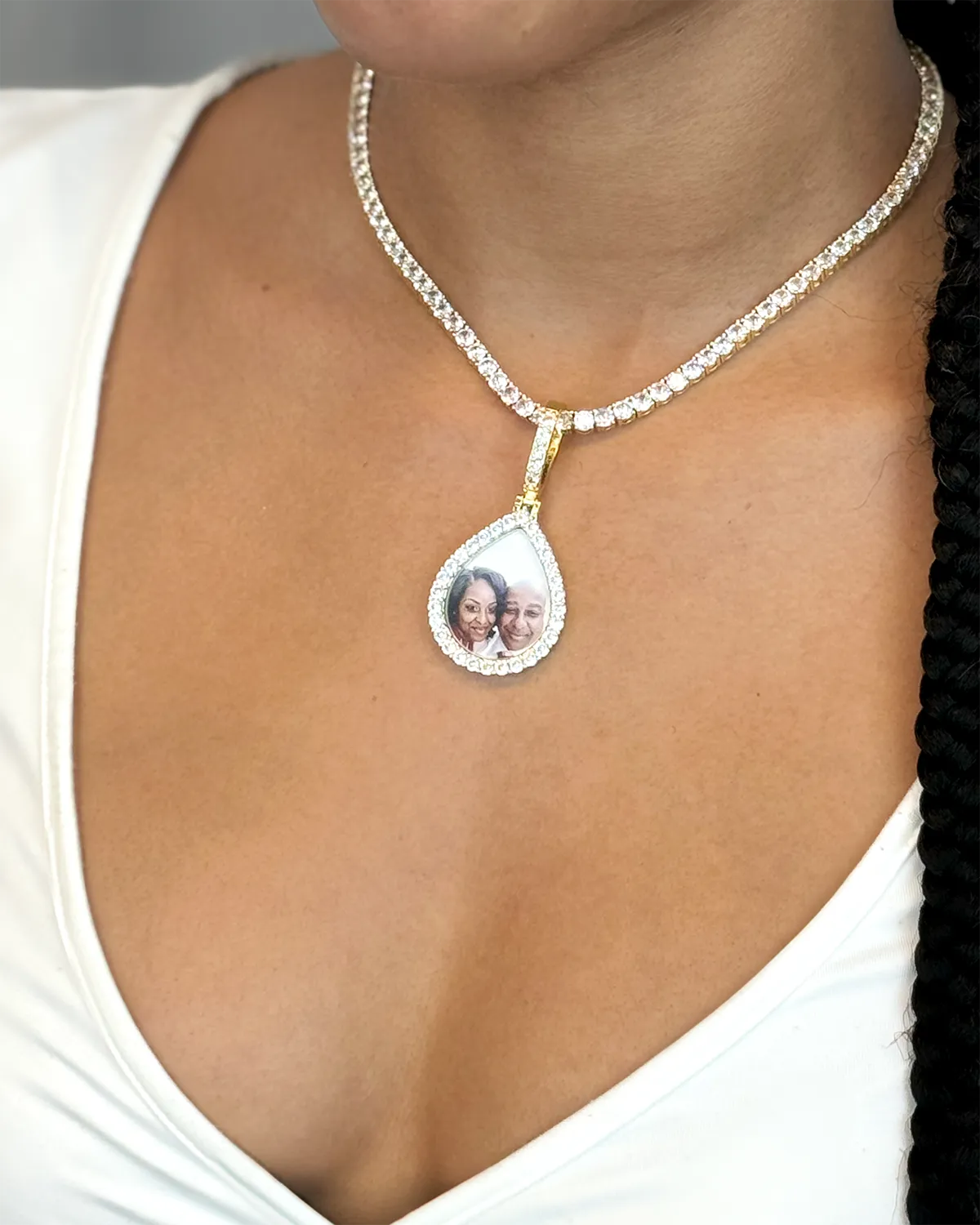 Teardrop Classic Photo Pendant