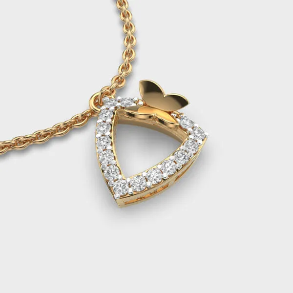 Timeless Trilogy Diamond Gold Pendant (Without Chain)