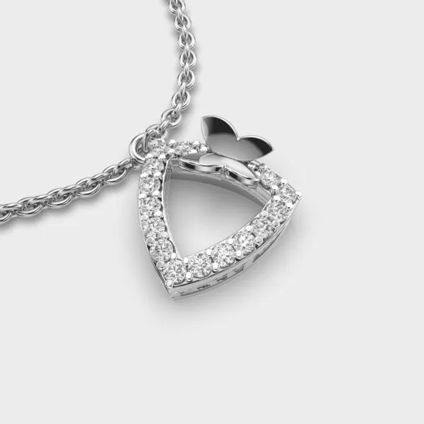Timeless Trilogy Diamond Gold Pendant (Without Chain)
