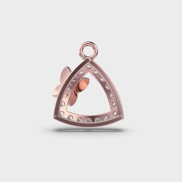 Timeless Trilogy Diamond Gold Pendant (Without Chain)