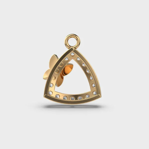 Timeless Trilogy Diamond Gold Pendant (Without Chain)