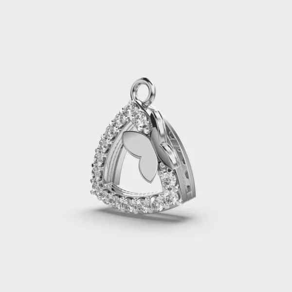 Timeless Trilogy Diamond Gold Pendant (Without Chain)