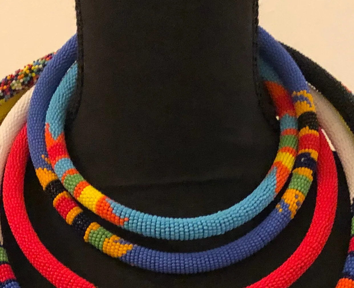 Tiye's Favorite 8-in-1 Empress Beaded Necklace | Multi Strand South African Zulu Beaded Necklace | Tribal & Ethnic | Afrocentric