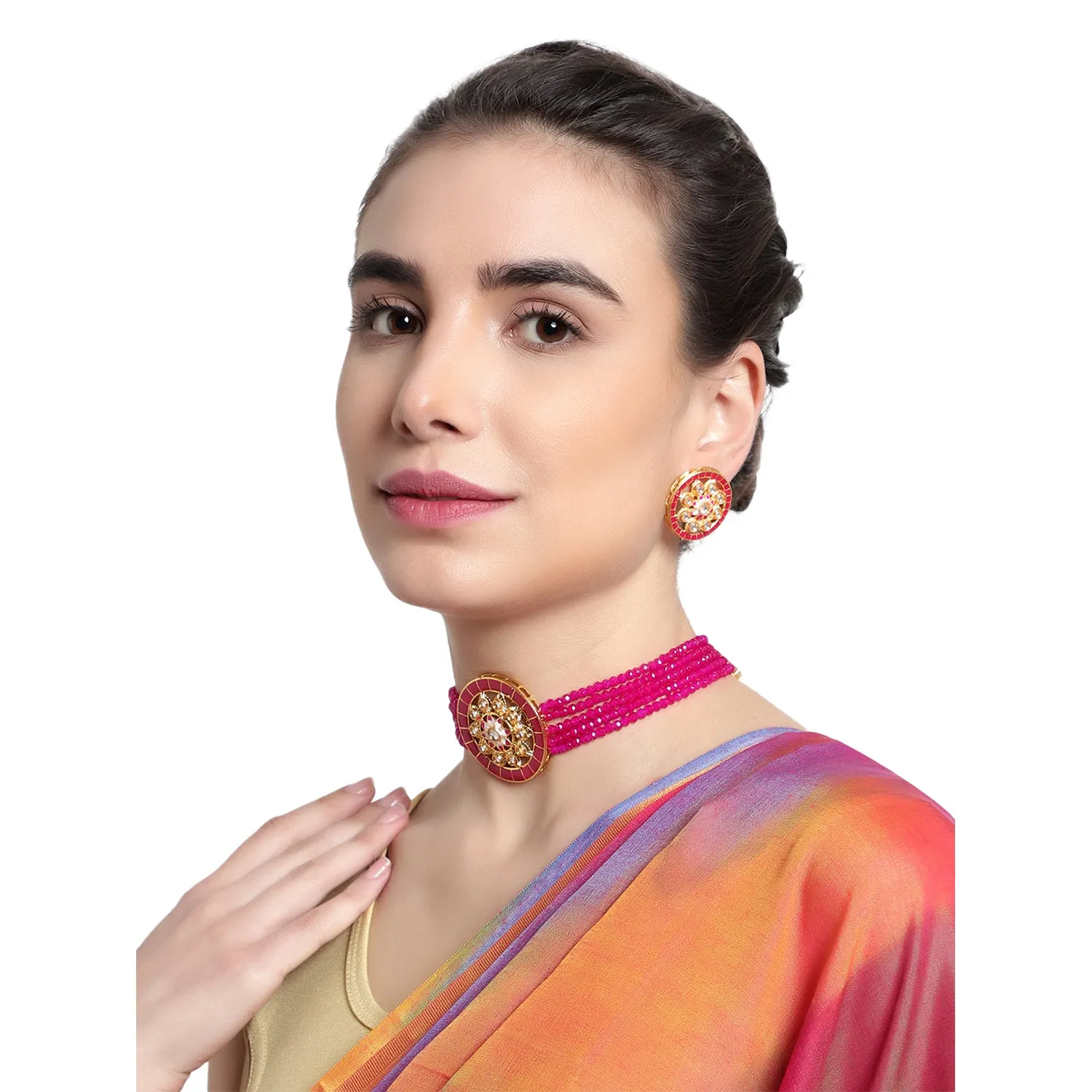 Traditional Kundan Choker Necklace Set