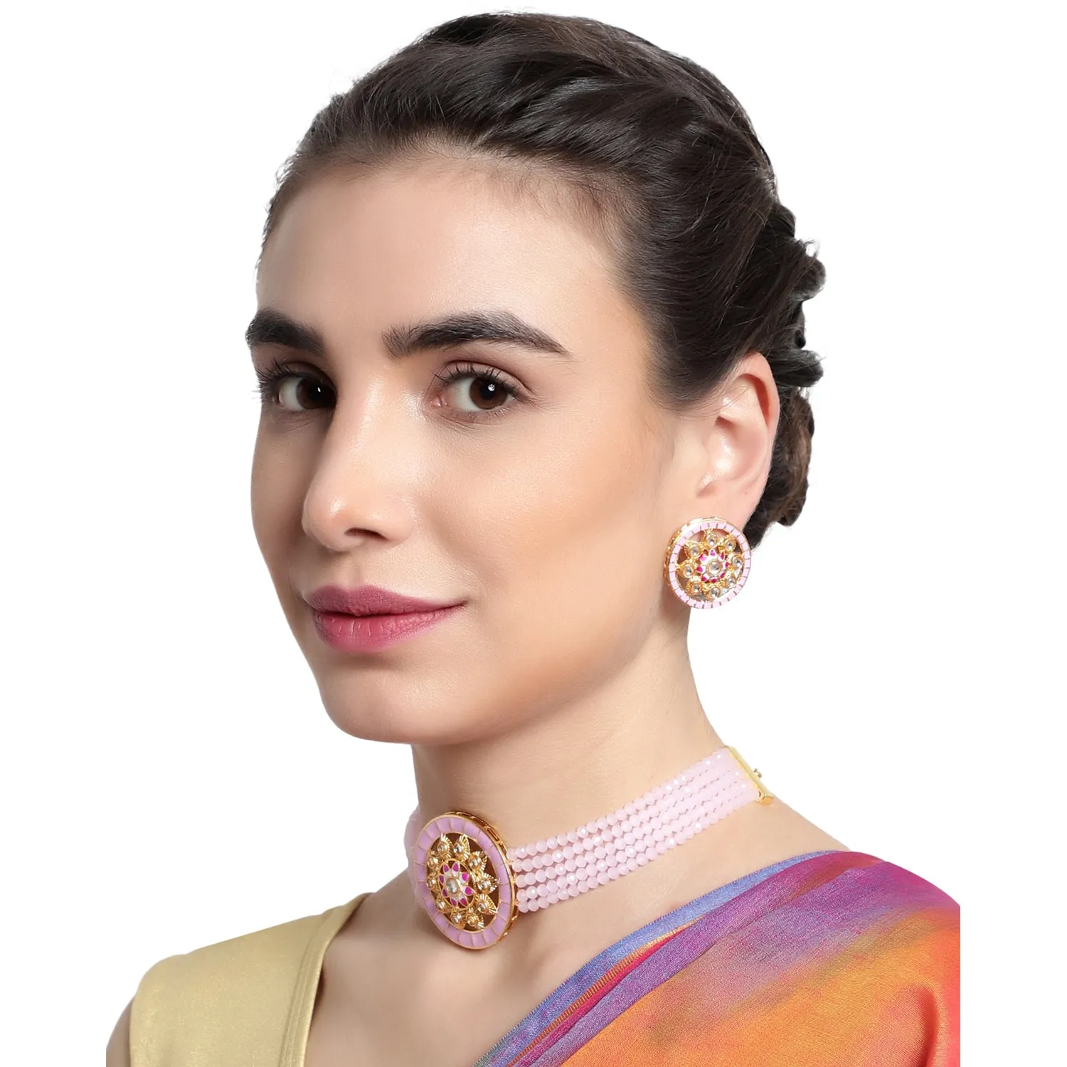 Traditional Kundan Choker Necklace Set