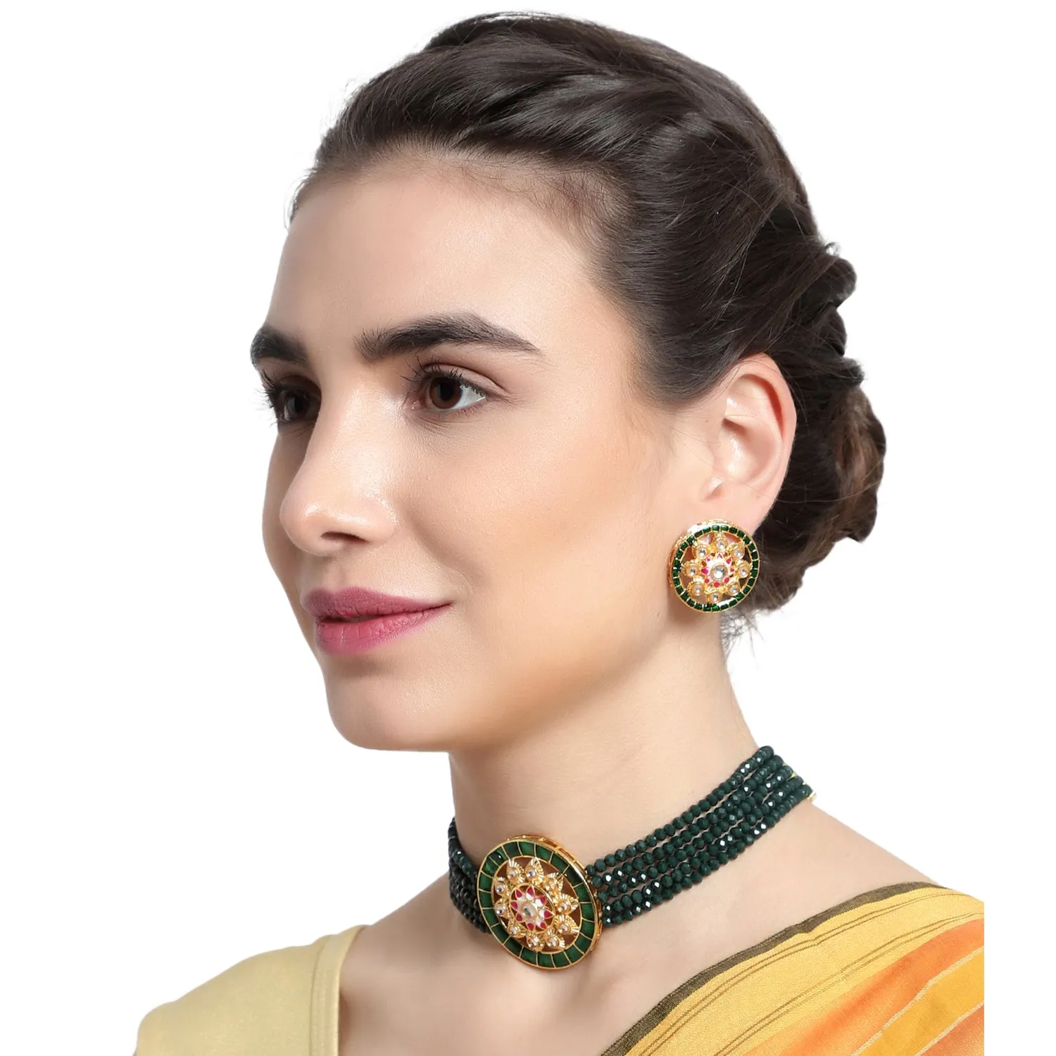 Traditional Kundan Choker Necklace Set