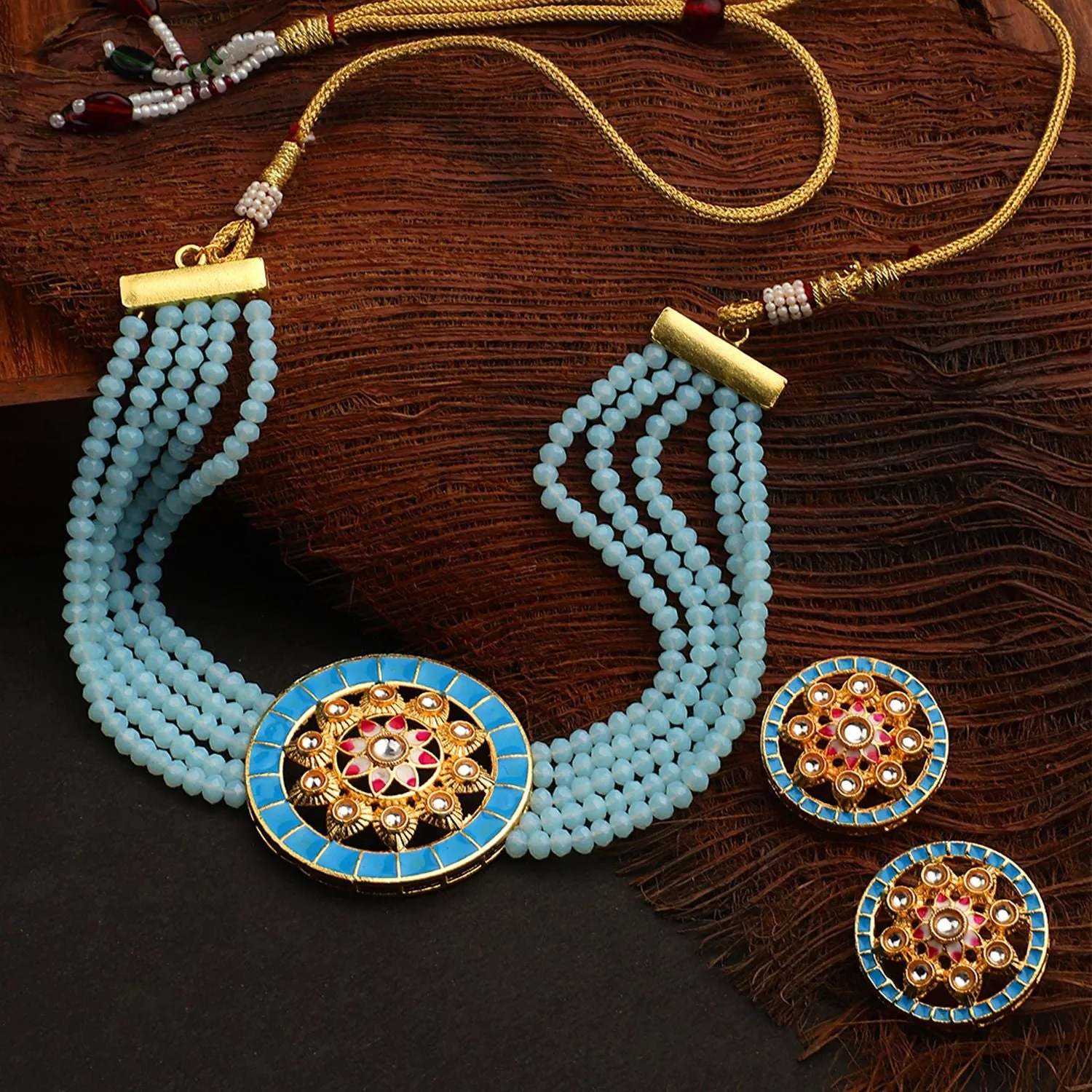 Traditional Kundan Choker Necklace Set