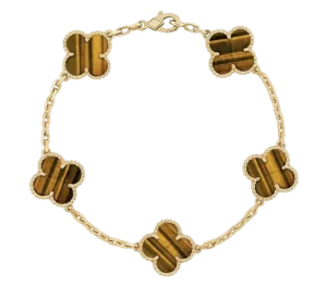 TRIFOGLIO I CLASS BROWN MARBLE BRACELET