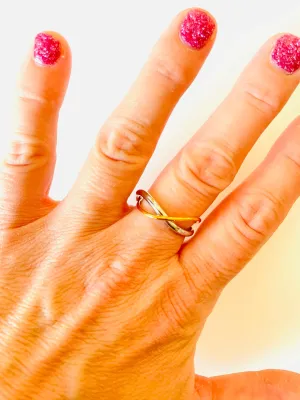 Two Tone Twisted Ring {Waterproof Jewelry!}