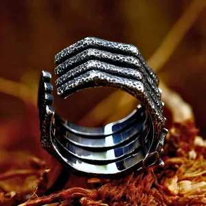 Unisex Dark Skeleton Ring