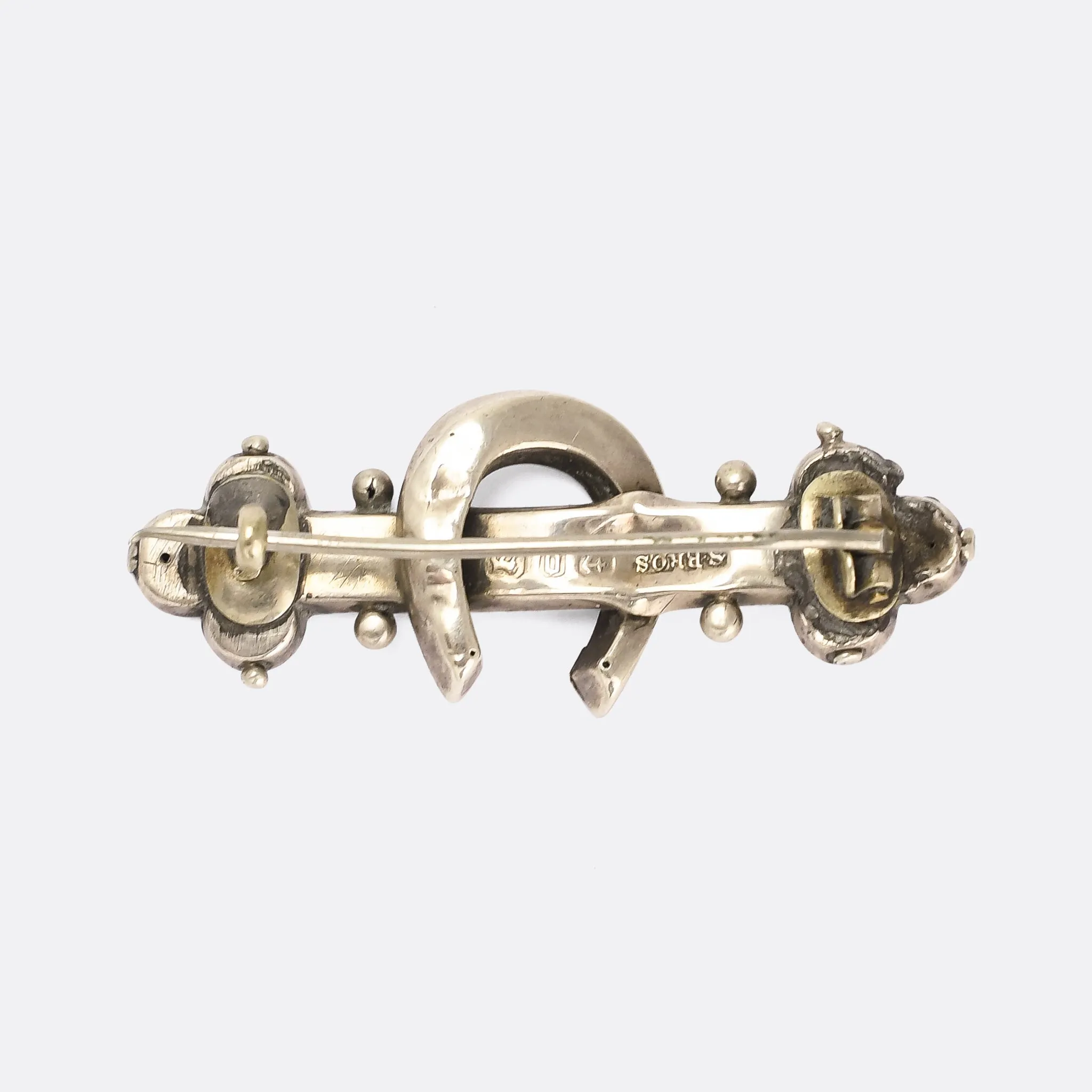 Victorian BEST WISHES Good Luck Brooch