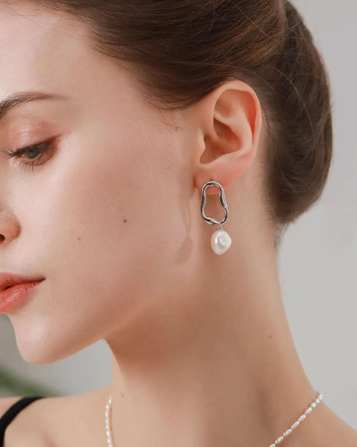 Vintage Baroque Pearl Earrings