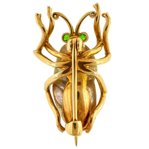Vintage Pearl Insect Pin