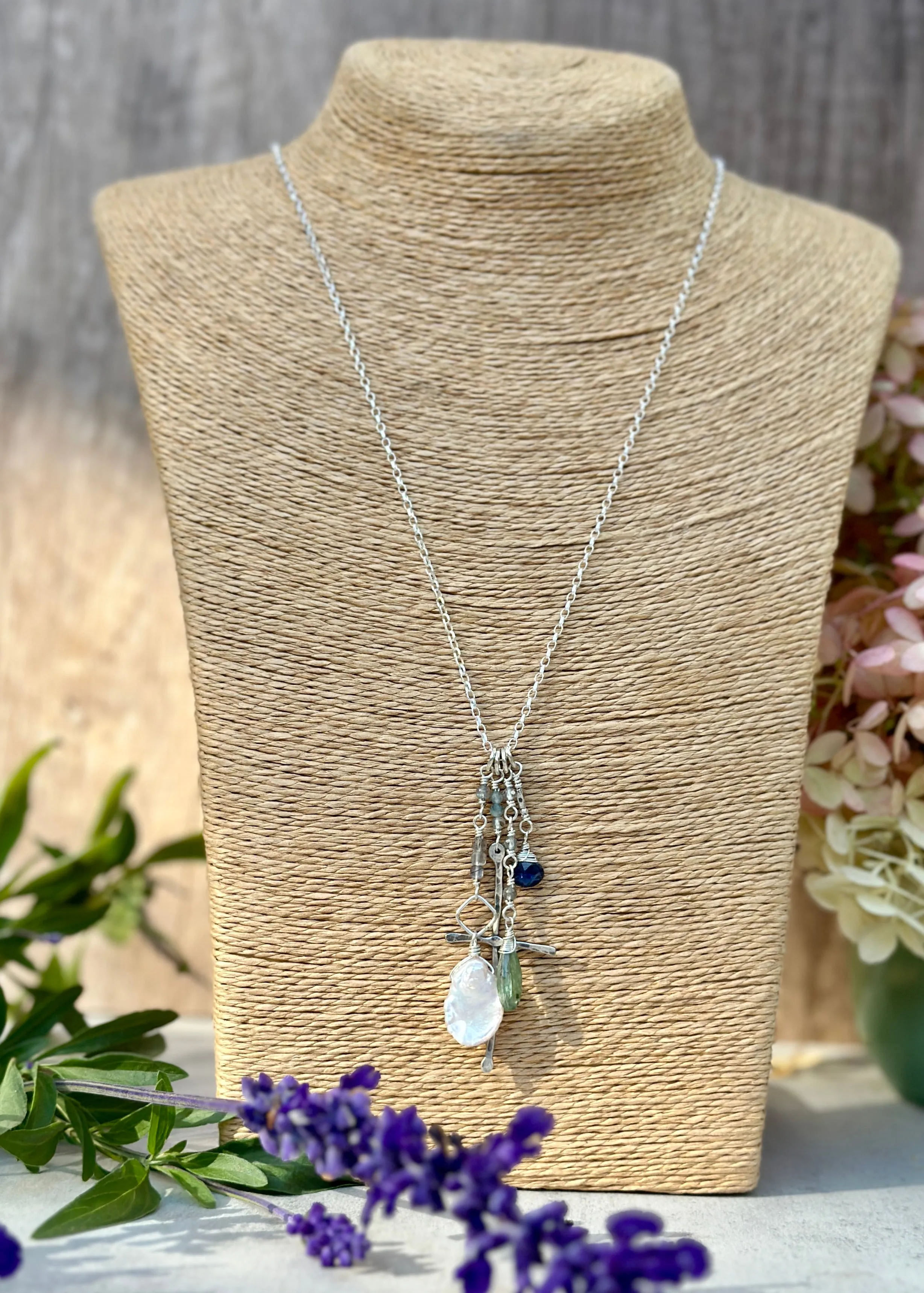 Water Pearl Cross Charm Necklaces