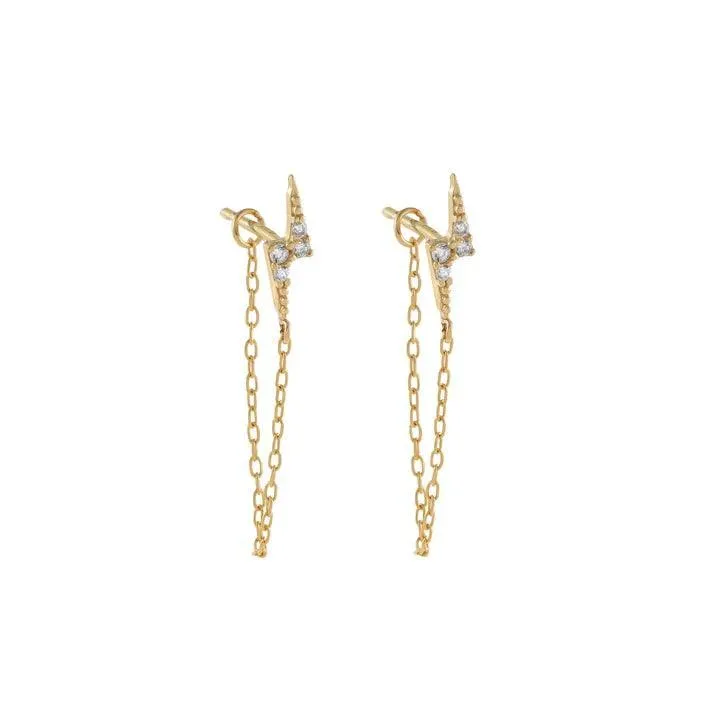 Zircon Tassel Dangle Earrings, Multiple Designs, Shimmering Stones, Gold/Silver Finish, Perfect for Weddings and Parties