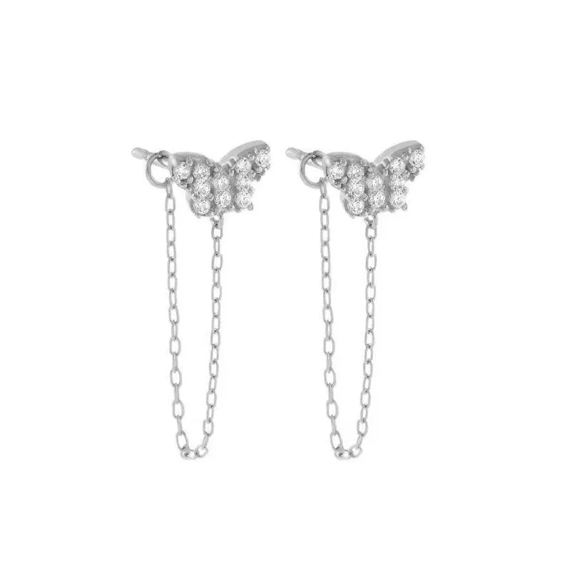 Zircon Tassel Dangle Earrings, Multiple Designs, Shimmering Stones, Gold/Silver Finish, Perfect for Weddings and Parties
