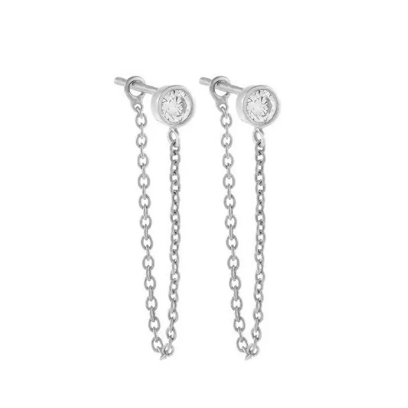 Zircon Tassel Dangle Earrings, Multiple Designs, Shimmering Stones, Gold/Silver Finish, Perfect for Weddings and Parties
