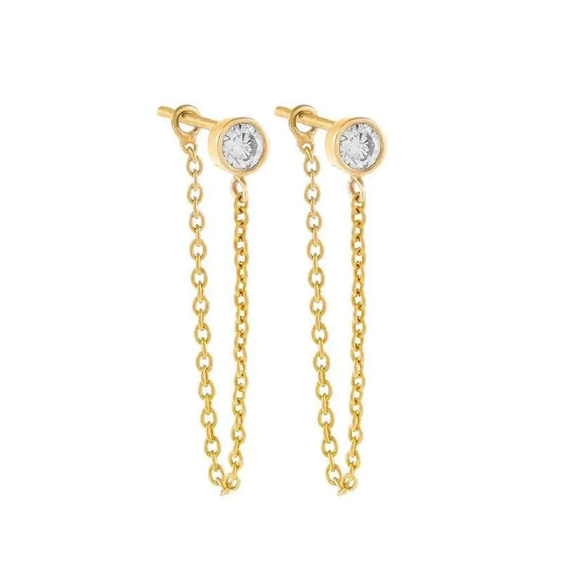 Zircon Tassel Dangle Earrings, Multiple Designs, Shimmering Stones, Gold/Silver Finish, Perfect for Weddings and Parties