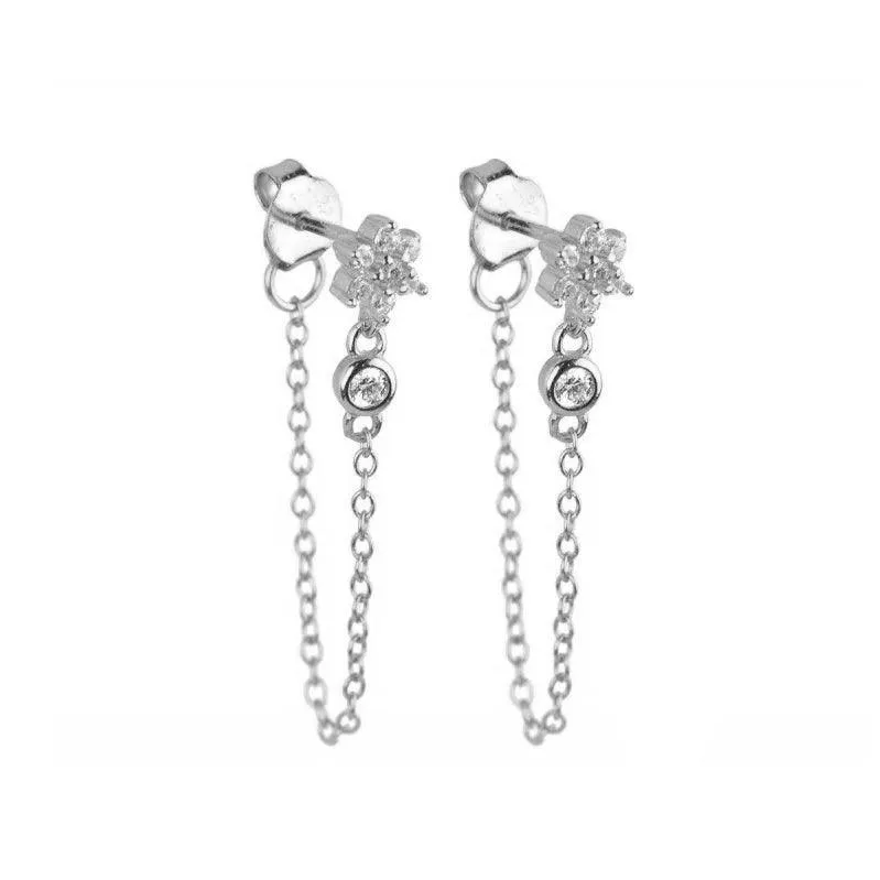 Zircon Tassel Dangle Earrings, Multiple Designs, Shimmering Stones, Gold/Silver Finish, Perfect for Weddings and Parties
