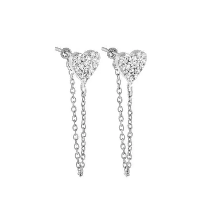 Zircon Tassel Dangle Earrings, Multiple Designs, Shimmering Stones, Gold/Silver Finish, Perfect for Weddings and Parties